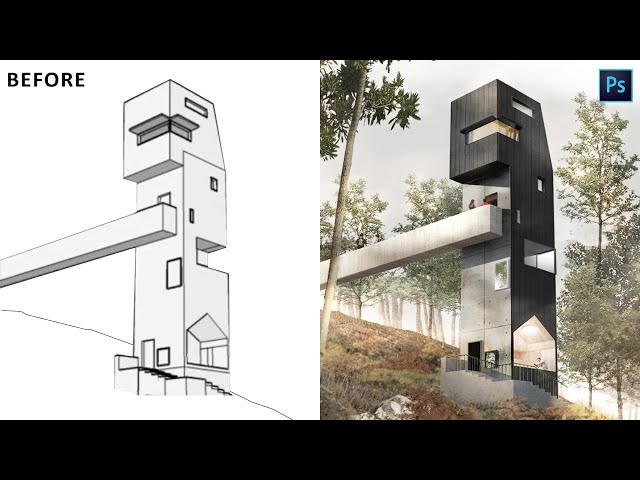 How to Architectural Visualization -  Photoshop Tutorial