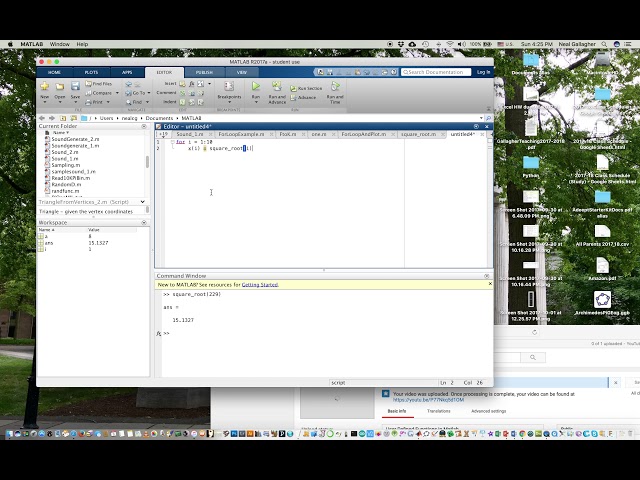 Matlab_3 For Loop, User Defined Function, and Plot
