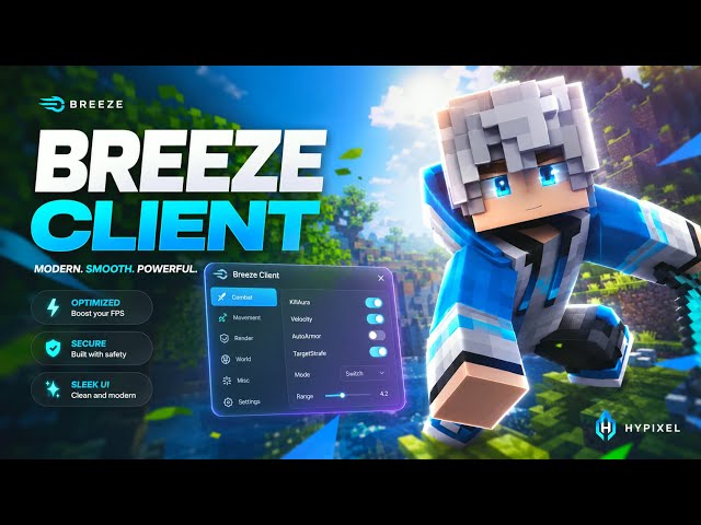 Breeze Client (1.21 - 1.21.11+) - Best Free Minecraft Hacked Client for PvP in 2026! | Java INSANE