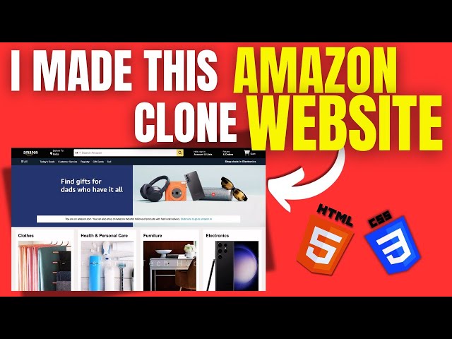 I Made An Amazon Clone Using HTML & CSS | Build Your Own Amazon Clone | HTMlL & CSS For Beginners