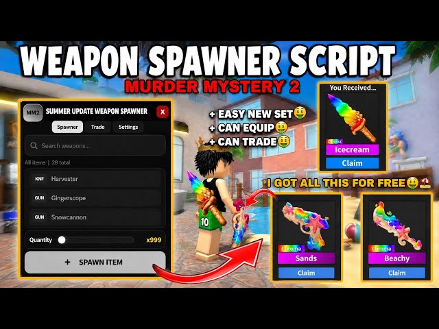 [⛱️🌊] Best Mm2 Script 2026 - Summer Update Weapon Spawner Script | Murder Mystery 2 Script | KEYLESS