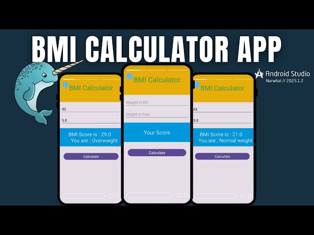 Android App Development Tutorial - Create BMI Calculator APP (Step-By-Step)