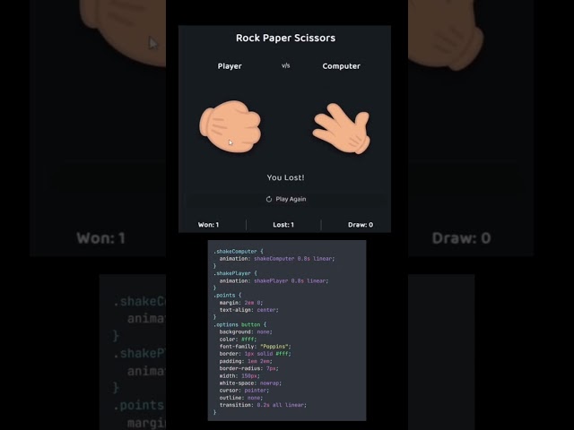 Rock Paper Scissors Game ✊📄✂️ | HTML CSS JavaScript | Coding With Saurabh #codegames