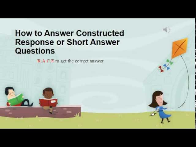 How to Answer Constructed Response or Short Answer
