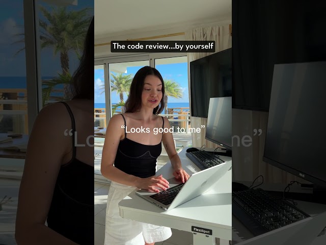 Code reviews when you’re the whole team 🤭 #codingjokes #pullrequest #github