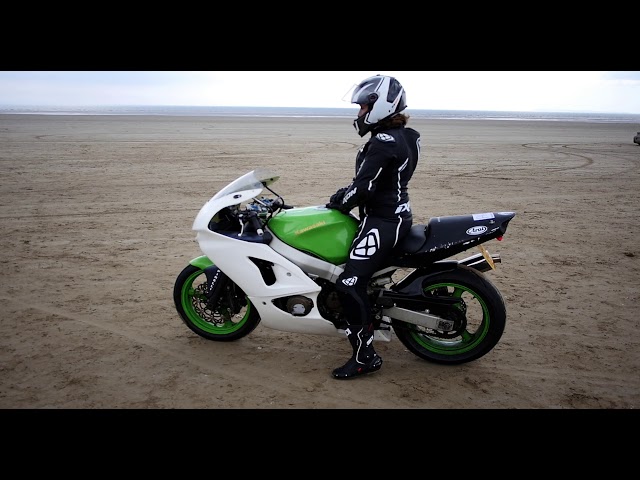 Existential Biker at Pendine Sands 2019 - Land Speed Record venue in Wales