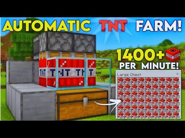 NEW AUTOMATIC TNT FARM in Minecraft Bedrock! (26.1+)