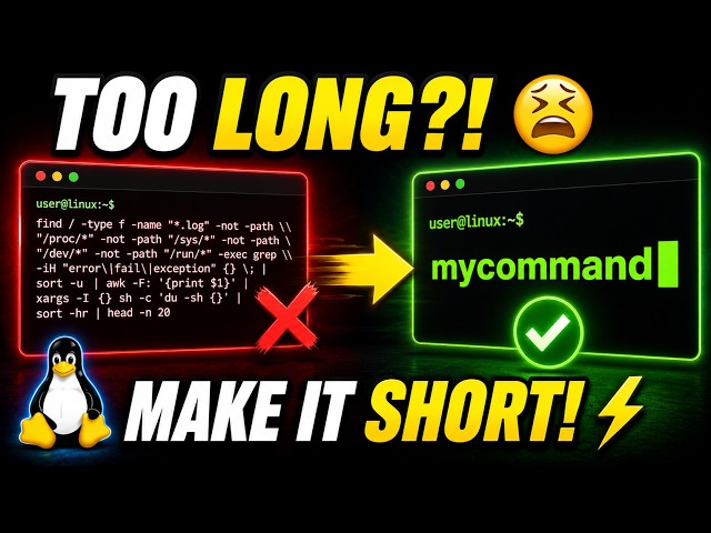 Turn Any Long Linux Command into a Shortcut! 🤯