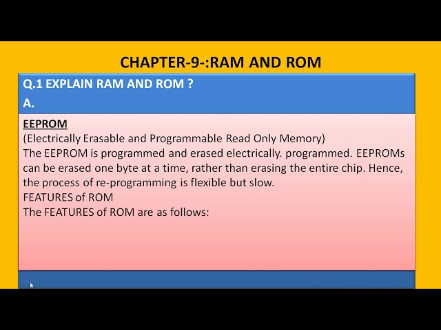 CHAPTER 9  RAM AND ROM