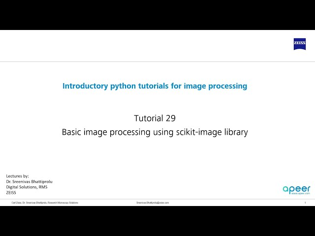 Tutorial 29 -Basic image processing using scikit-image library
