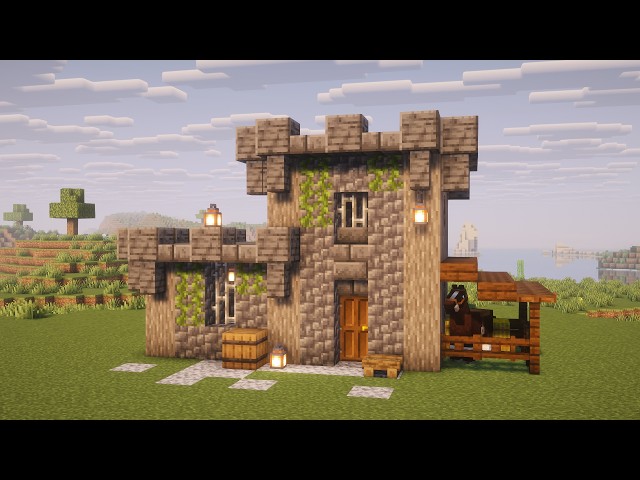 Minecraft: EASY Starter Castle for Survival | Tutorial