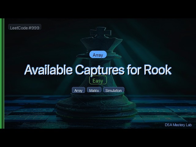 LeetCode 999: Available Captures for Rook — The Array Scan Trick (C#)