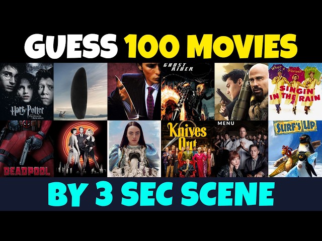 Guess 100 Movies in 3 Seconds by the Scene! Film Quiz Challenge