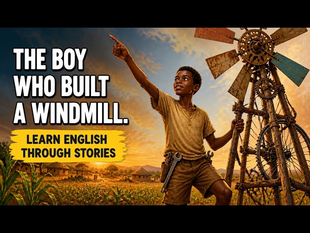 How Did a 14-Year-Old Boy Build a Windmill That Changed Everything? | Slow English Story (A2-B1)