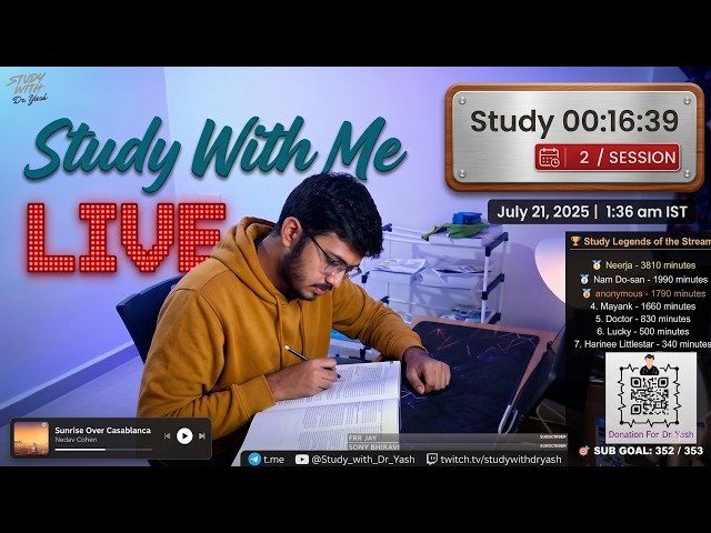 2nd - 50 mins Pomodoro Study Session of the day
