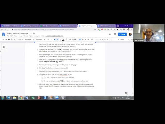 HW6 Multiple Regression