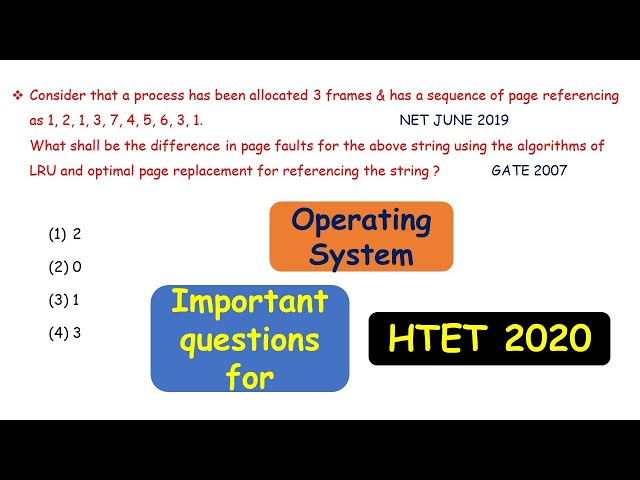 Operating System|June 2019 and December 2019 solution|UGC NET