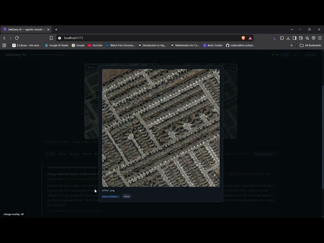 SatQuery AI — Live Demo: Asking Questions About Satellite Imagery
