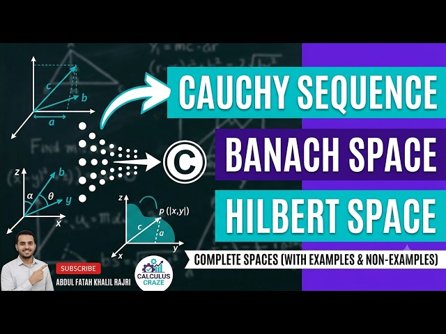 What is a Complete Space? Cauchy Sequence, Banach & Hilbert Spaces Explained