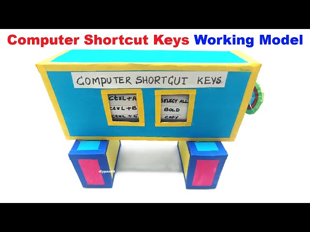 computer shortcut keys working model - computer project - science exhibition - diy | DIY pandit