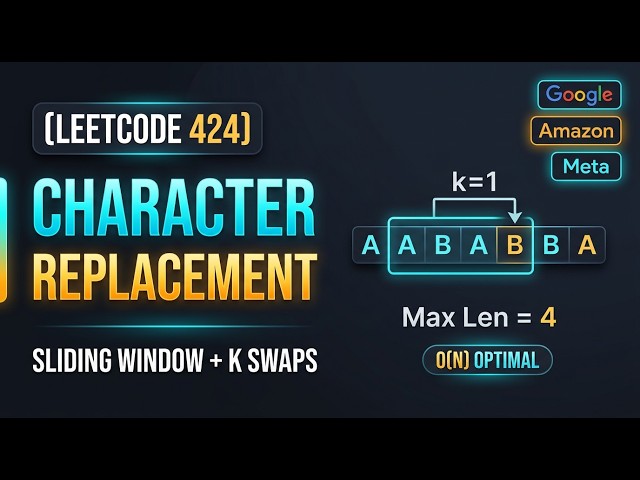 Longest Repeating Character Replacement (LeetCode 424) | Brute to Optimal (Intuition & Code)
