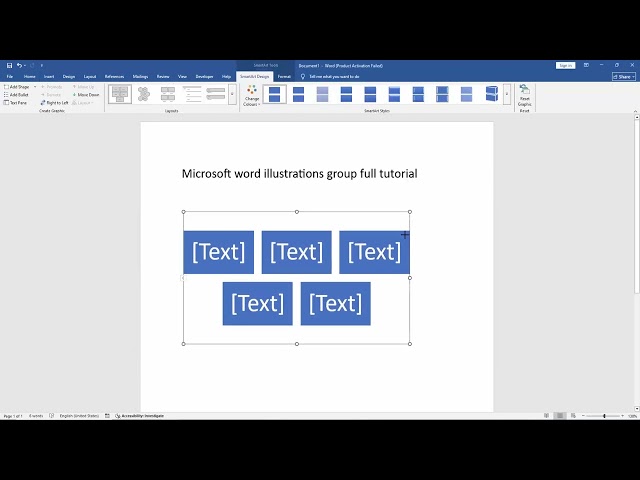 Microsoft word illustrations group full tutorial - step by step