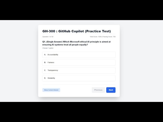 GitHub Copilot Certification - Practice Test