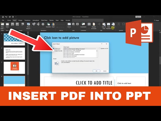 How to Insert a PDF into a PowerPoint Slide (Tutorial)