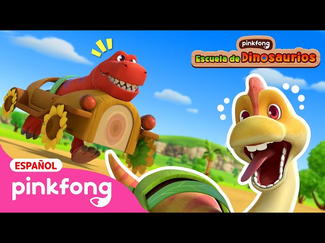 ¡Brum, Brum! Autos Dino | Las Ruedas del Bus | Canciones Infantiles🎶 Pinkfong Escuela de Dinosaurios