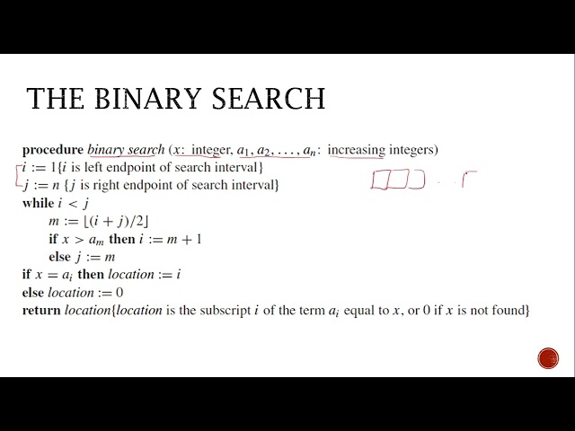 Binary Search  Algorithm