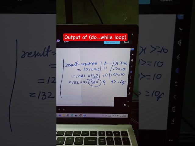 Output of do while loop #loops #icse #icse10 by yp computer classes