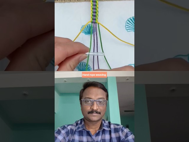 Hand rope or thread weaving method🍁#shorts #trending #design #ideas #youtubeshorts