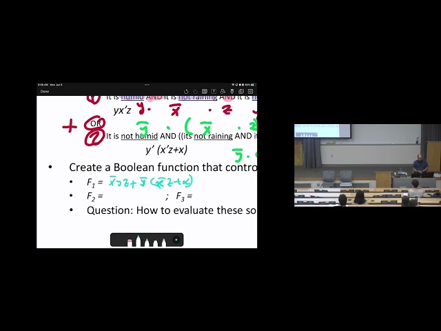 Lecture  08  Boolean functions and Canonical Forms