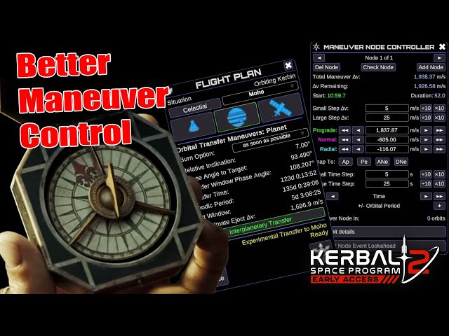 KSP 2 Mod Review - Flight Plan and Maneuver Node Controller by Schlosrat & XYZ3211