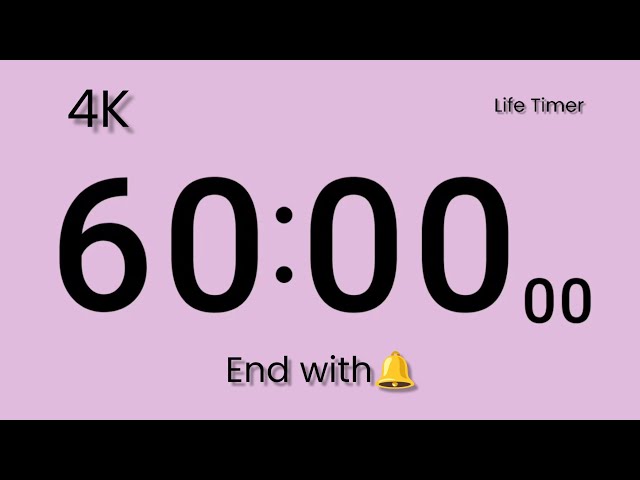 60 Minute Ticking Countdown Timer 🔔 1 Hr Timer | Study, Gym, Workout & Meditation #countdown #time 