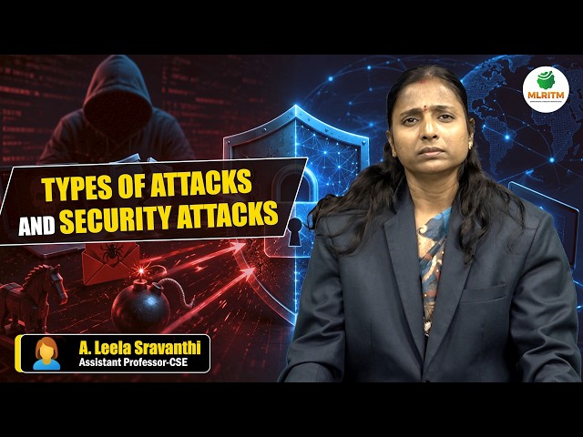 TYPES OF ATTACKS AND SECURITY ATTACKS | BY MS. A. LEELA SRAVANTHI || MLRITM