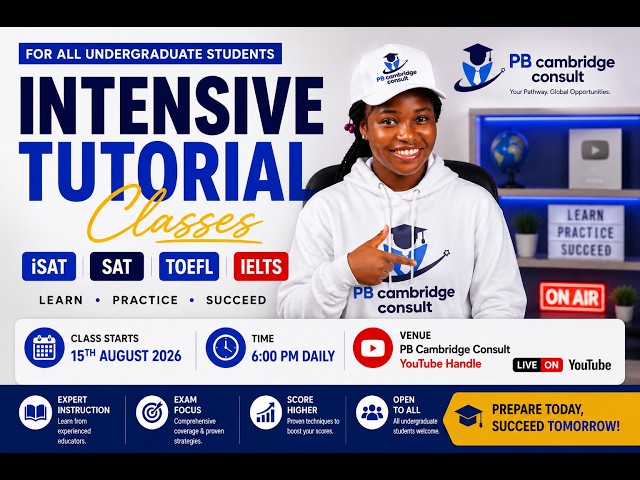 Tutorial on iSAT, SAT, IELTS, TOEFL.