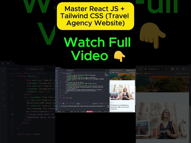 Master React JS & Tailwind CSS 2026 #reactjs #reactjsdevelopment #reactjswebsite #tailwindcss