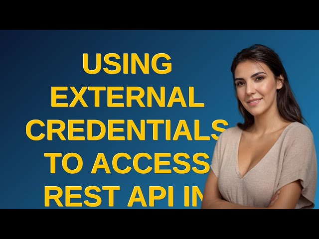Salesforce: Using External Credentials to access REST API in current Org
