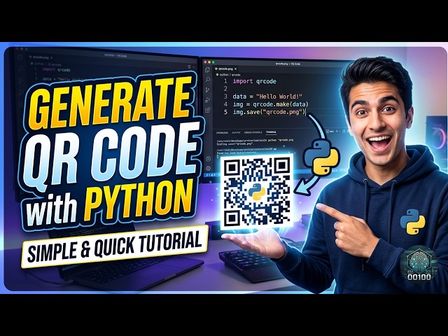 🚀How to Generate FREE QR Codes in 3 Minutes Using Python!