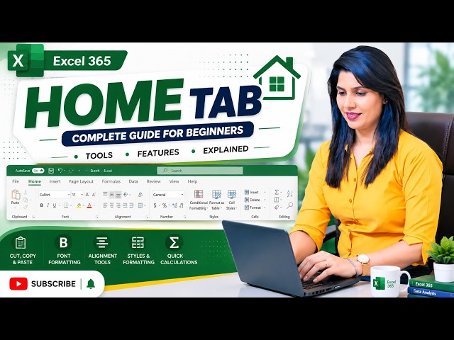 Complete Excel Home Tab Tutorial | Learn Every Tool & Feature | Excel for Beginners #excel #home