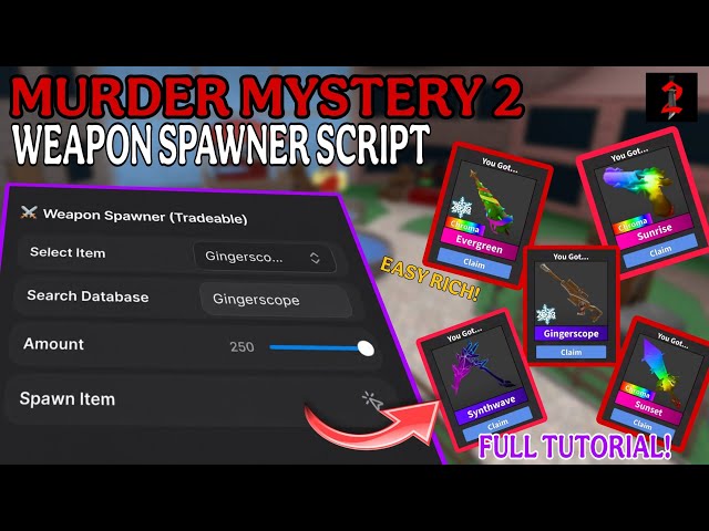 [🔪] FULL TUTORIAL!! Weapon Spawner Script - Murder Mystery 2 | KEYLESS! | FREE! | PASTEBIN 2026