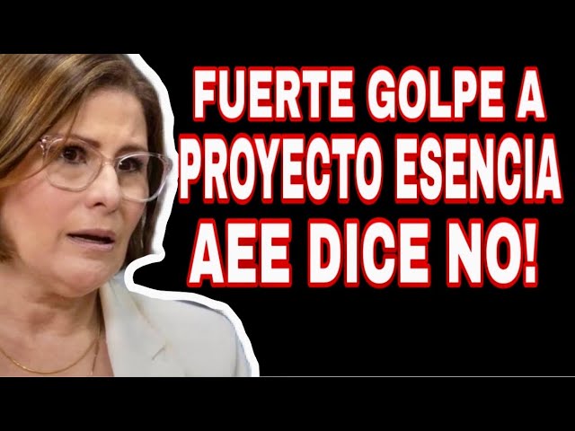 FUERTE GOLPE A PROYECTO ESENCIA: AEE DICE QUE NO PUEDE SUPLIRLE LO QUE NECESITA
