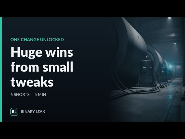 Performance breakthroughs that came from changing one thing