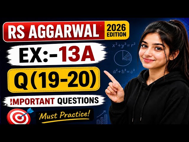 Exercise 13A RS Aggarwal 9th Maths 2026 Full Solutions