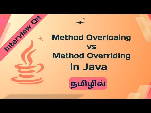 Method overloading and overriding in java in tamil