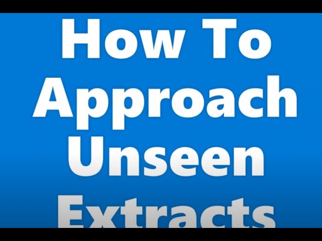 OCR A-Level English Literature: How To Answer Unseen Extracts