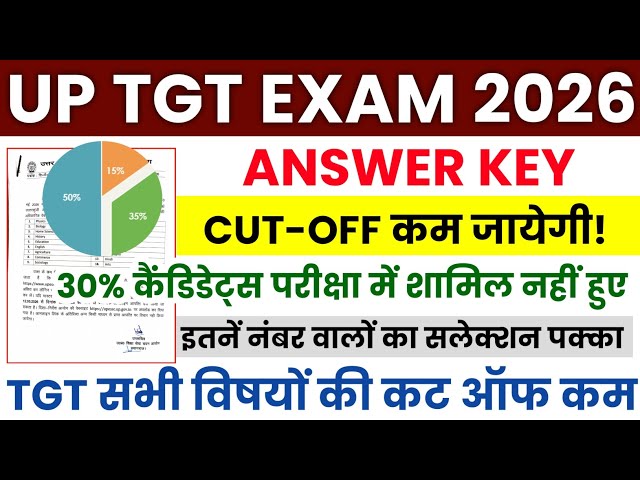 UP TGT ANSWER KEY 2026 || UP TGT SUBJECT-WISE CUT OFF || UP TGT EXAM CATEGORY-WISE CUT-OFF | UP TGT