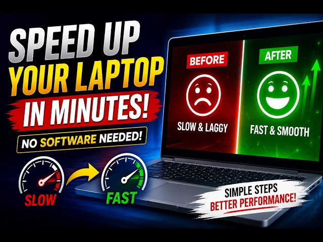 Speed Your Slow Laptop WITHOUT Any Software #TechMadeSimple #WindowsTips #LaptopSpeed #TechTutorial