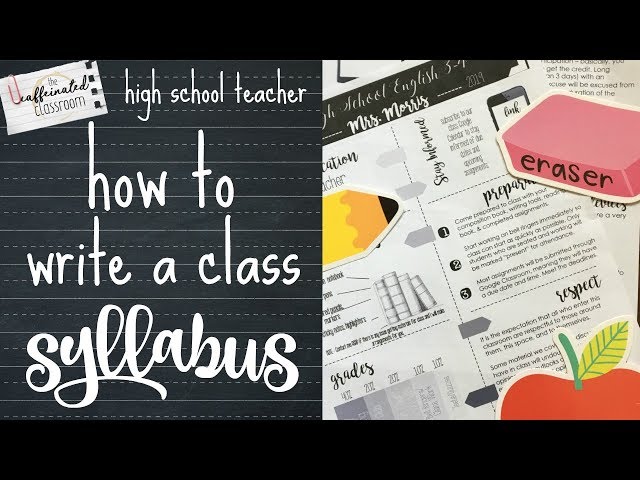 How To Write a Syllabus | High School Teacher